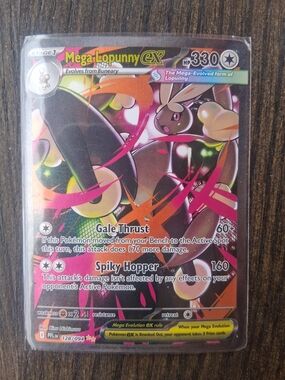 Pokemon Mega Lopunny EX Trading Card - Pink, Orange, Black, Yellow